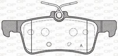 BPA156320 OPEN PARTS Комплект тормозных колодок, дисковый тормоз