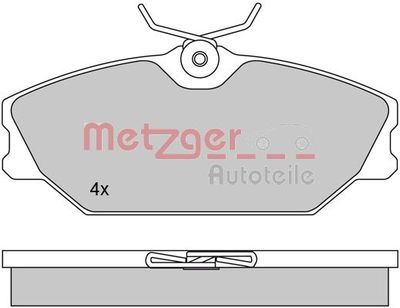 1170084 METZGER Комплект тормозных колодок, дисковый тормоз