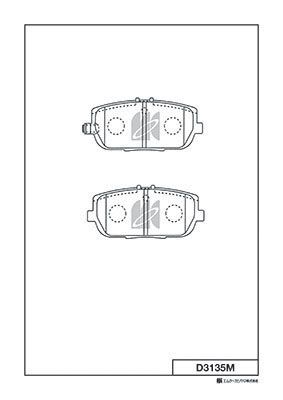 D3135M MK Kashiyama Комплект тормозных колодок, дисковый тормоз