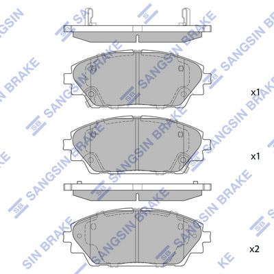 SP1729 Hi-Q Комплект тормозных колодок, дисковый тормоз