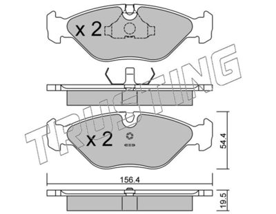 2180 TRUSTING Комплект тормозных колодок, дисковый тормоз