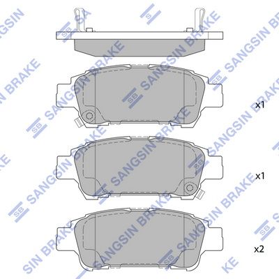 SP1423 Hi-Q Комплект тормозных колодок, дисковый тормоз