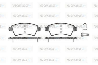 P626310 WOKING Комплект тормозных колодок, дисковый тормоз