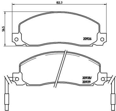 P68006 BREMBO Комплект тормозных колодок, дисковый тормоз