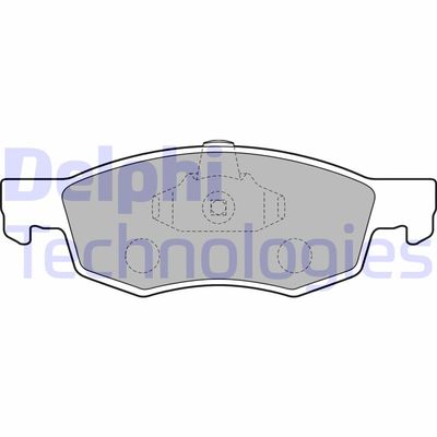 LP1796 DELPHI Комплект тормозных колодок, дисковый тормоз