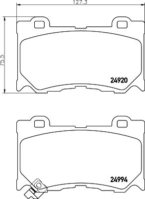 8DB355036691 HELLA PAGID Комплект тормозных колодок, дисковый тормоз