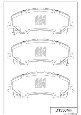 D1336MH MK Kashiyama Комплект тормозных колодок, дисковый тормоз