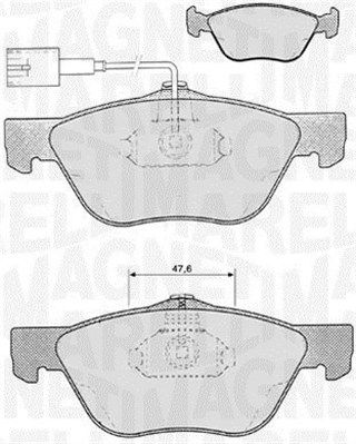 363916060103 MAGNETI MARELLI Комплект тормозных колодок, дисковый тормоз