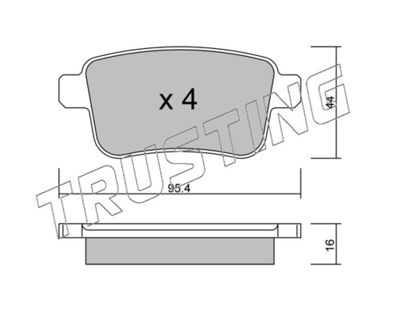 8300 TRUSTING Комплект тормозных колодок, дисковый тормоз