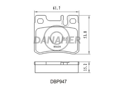 DBP947 DANAHER Комплект тормозных колодок, дисковый тормоз