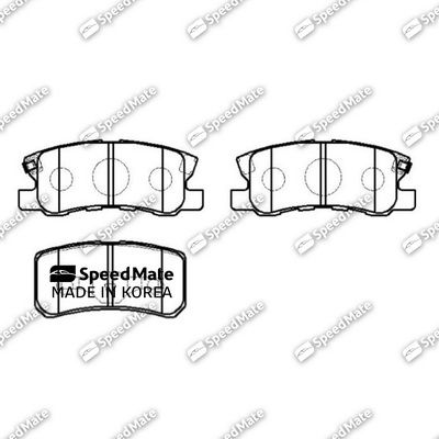 SMBPJ020 SpeedMate Комплект тормозных колодок, дисковый тормоз