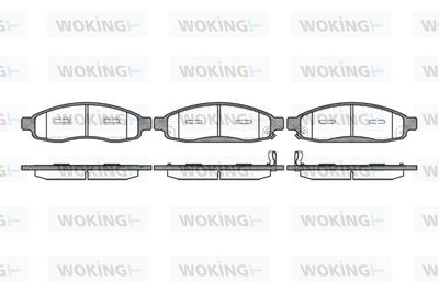 P1194312 WOKING Комплект тормозных колодок, дисковый тормоз