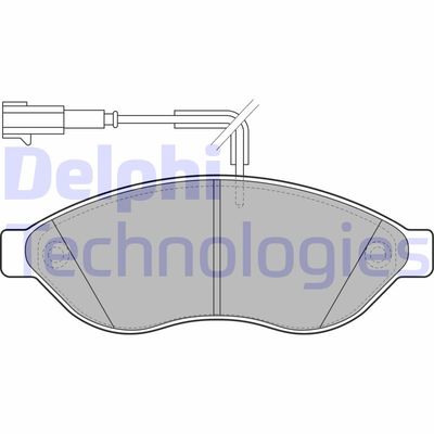 LP1992 DELPHI Комплект тормозных колодок, дисковый тормоз