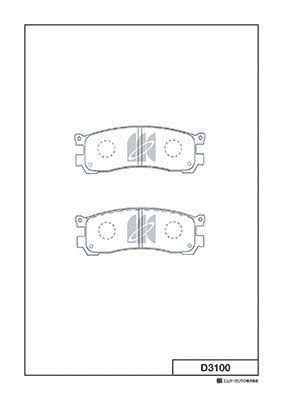 D3100 MK Kashiyama Комплект тормозных колодок, дисковый тормоз