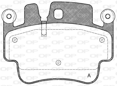 BPA098200 OPEN PARTS Комплект тормозных колодок, дисковый тормоз