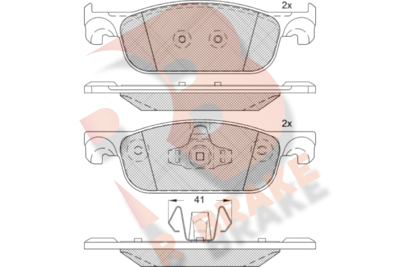 RB2274 R BRAKE Комплект тормозных колодок, дисковый тормоз