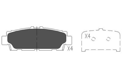 KBP9060 KAVO PARTS Комплект тормозных колодок, дисковый тормоз