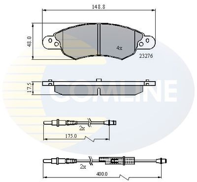 CBP21119 COMLINE Комплект тормозных колодок, дисковый тормоз