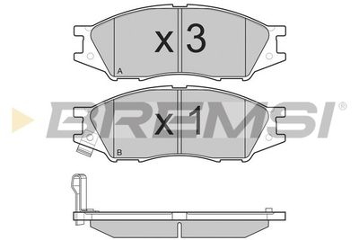 BP3208 BREMSI Комплект тормозных колодок, дисковый тормоз