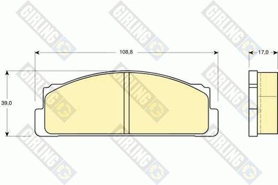 6101063 GIRLING Комплект тормозных колодок, дисковый тормоз