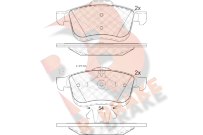 RB1903 R BRAKE Комплект тормозных колодок, дисковый тормоз