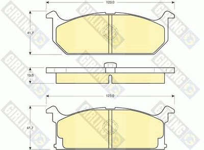 6103829 GIRLING Комплект тормозных колодок, дисковый тормоз