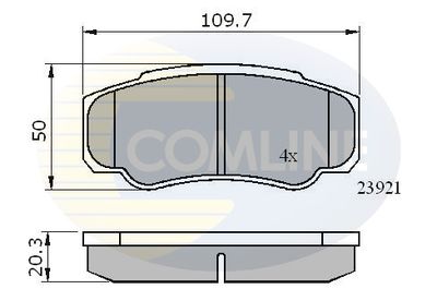 CBP01042 COMLINE Комплект тормозных колодок, дисковый тормоз