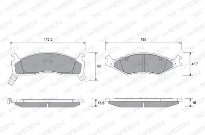 1511160 WEEN Комплект тормозных колодок, дисковый тормоз