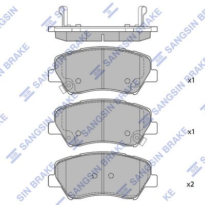 SP1687 Hi-Q Комплект тормозных колодок, дисковый тормоз