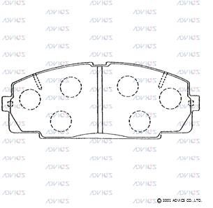 SN618P ADVICS Комплект тормозных колодок, дисковый тормоз