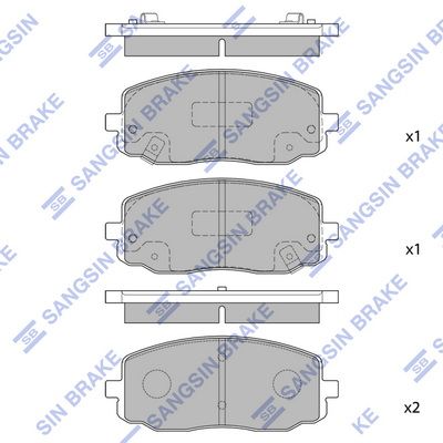 SP1172 Hi-Q Комплект тормозных колодок, дисковый тормоз