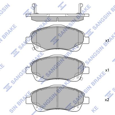 SP1576 Hi-Q Комплект тормозных колодок, дисковый тормоз