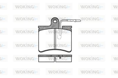 P025304 WOKING Комплект тормозных колодок, дисковый тормоз