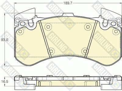 6119762 GIRLING Комплект тормозных колодок, дисковый тормоз