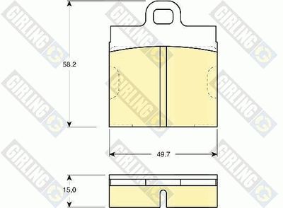 6101032 GIRLING Комплект тормозных колодок, дисковый тормоз