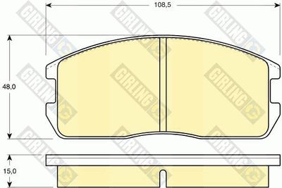 6103659 GIRLING Комплект тормозных колодок, дисковый тормоз