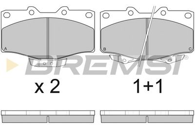 BP2748 BREMSI Комплект тормозных колодок, дисковый тормоз