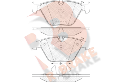 RB1940 R BRAKE Комплект тормозных колодок, дисковый тормоз