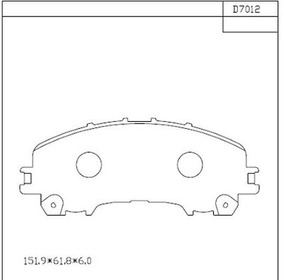 KD7012 ASIMCO Комплект тормозных колодок, дисковый тормоз