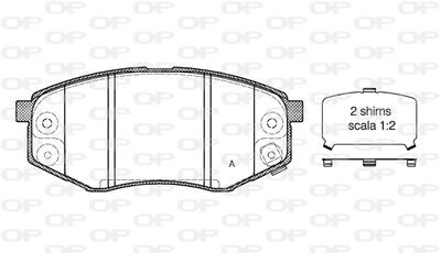 BPA142602 OPEN PARTS Комплект тормозных колодок, дисковый тормоз