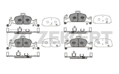 BS1421 ZEKKERT Комплект тормозных колодок, дисковый тормоз