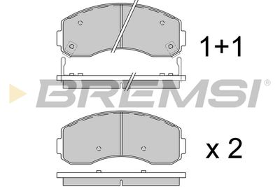 BP3044 BREMSI Комплект тормозных колодок, дисковый тормоз