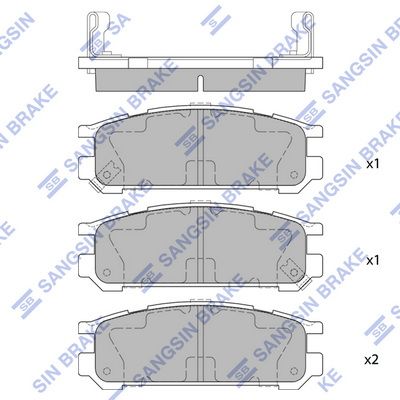 SP1537 Hi-Q Комплект тормозных колодок, дисковый тормоз