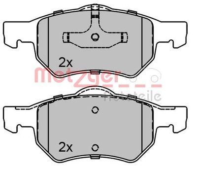 1170756 METZGER Комплект тормозных колодок, дисковый тормоз