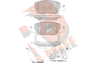 RB2420 R BRAKE Комплект тормозных колодок, дисковый тормоз