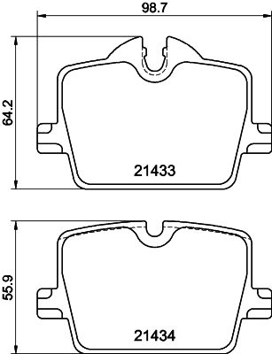 8DB355040911 HELLA PAGID Комплект тормозных колодок, дисковый тормоз