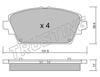 4800 TRUSTING Комплект тормозных колодок, дисковый тормоз