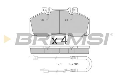 BP2409 BREMSI Комплект тормозных колодок, дисковый тормоз