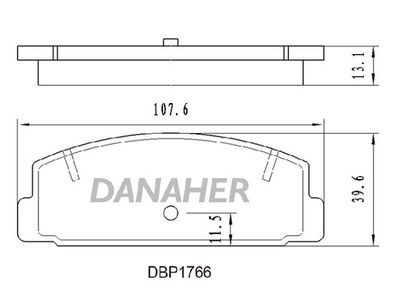 DBP1766 DANAHER Комплект тормозных колодок, дисковый тормоз