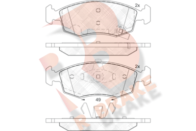 RB2032 R BRAKE Комплект тормозных колодок, дисковый тормоз